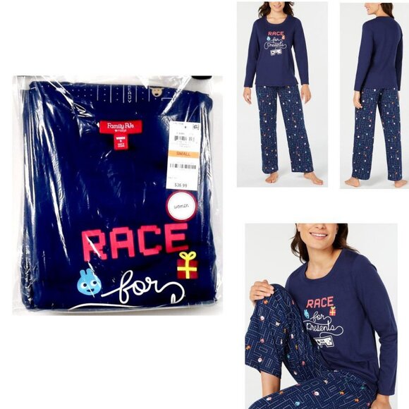 Family Pajamas Other - BIN Womens Race for Presents Pajama Set Size S Family PJs Cotton Blend New